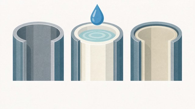 生活给水管道镀锌管与衬塑管截面比较