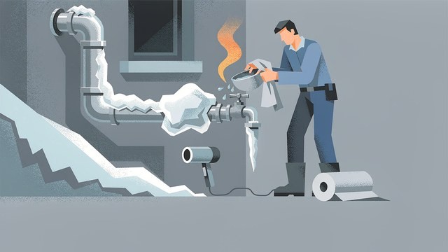 镀锌管冻住 温水毛巾解冻