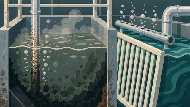 污水池管道腐蚀环境示意