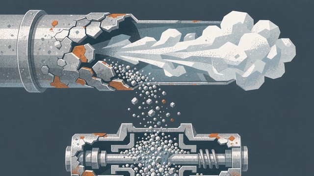 镀锌管输送蒸汽时锌层氧化剥落示意