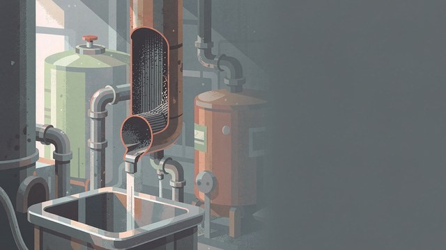 食品车间清洗管路酸碱交替腐蚀示意