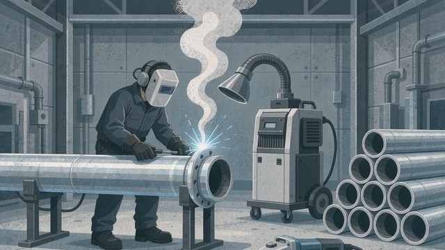 镀锌管焊缝与锌烟扩散示意