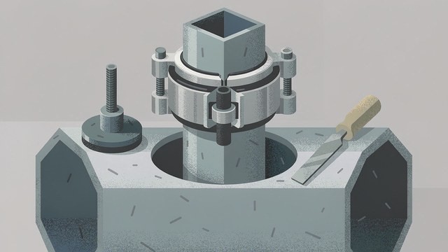 镀锌主管开孔与机械三通抱箍安装剖面