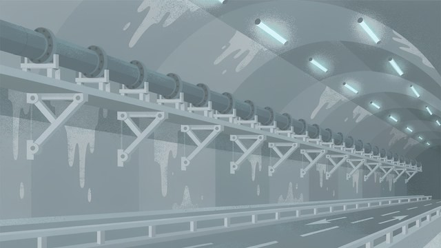 隧道侧墙消防管道支架与抗震支撑布置