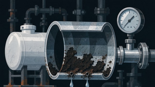 氨水输送管道内壁腐蚀与针孔渗漏剖面